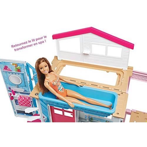 Barbie Mobilier coffret maison 2 tages et 4 pi ces avec