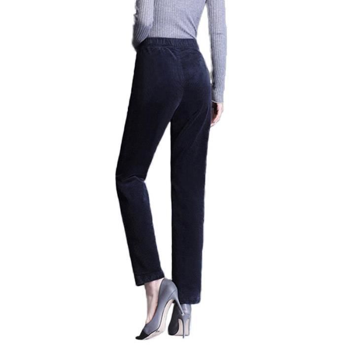 Pantalon velours shop taille haute