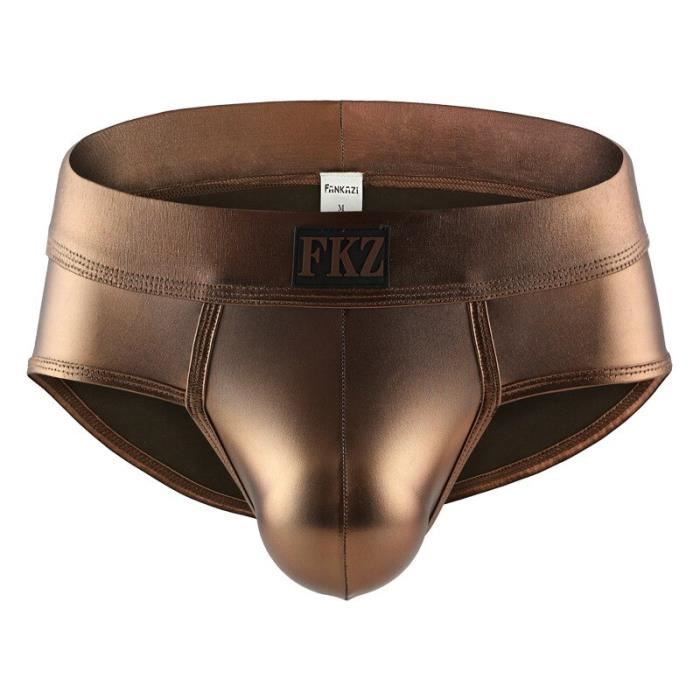 Slip en cuir homme outlet