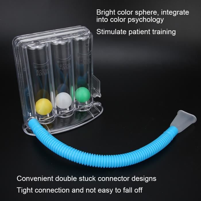 Entraîneur Respiratoire Iron Lung – Résistances Réglables, En Silicone/ABS, Pour Améliorer Capacité Pulmonaire, Sport Ou Rééducation