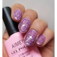 AIMEILI Soak Off UV LED Vernis à Ongles Gel Semi-Permanent Violet Paillettes Gel Polish Purple - Princess Glitter (049) 10ml-3