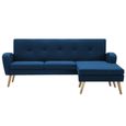 E-Com ®7447Parfait Canapé d'angle Sofa Divan Elégant & Grand Confort Canapé droit fixe Scandinave Revêtement en tissu 186x136x79 cm-3