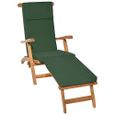Beautissu Coussin bain de soleil Loftlux DC 175x45x5cm – Vert – Coussin transat Coussin chaise longue Coussin exterieur jardin-3