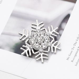 Broches De Noël Flocon De Neige Avec Strass - Lot De 6 - En Alliage Et Cristal - Pour Vêtements, Chapeaux, écharpes, Sacs