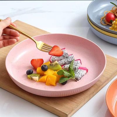 Lot De 6 Assiettes Creuses Plastique Réutilisables 22 Cm – Couleurs Vives, Incassables, Pour Pâtes, Salades, Soupes – Style Nordique