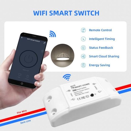 Bluetooth 3 PCs)Interrupteur d'Éclairage Intelligent WiFi, Minuterie de  Disjoncteur Universelle, Télécommande sans Fil, Fonctionne - Cdiscount  Maison