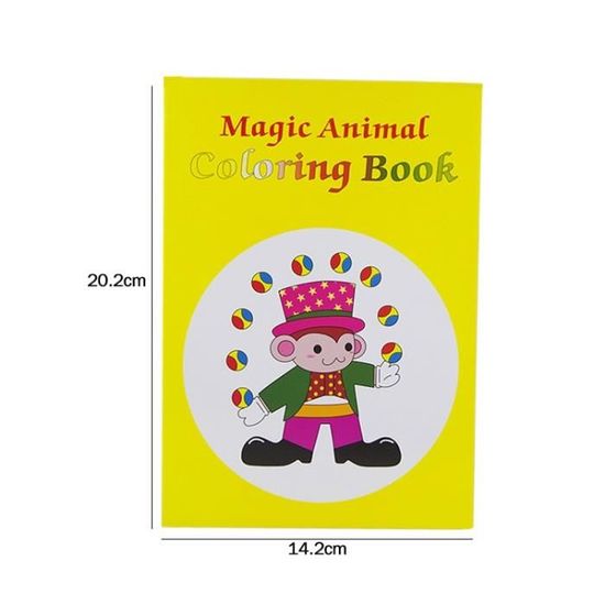 M 20.2x142cm - livre de coloriage magique pour enfants, cartes de