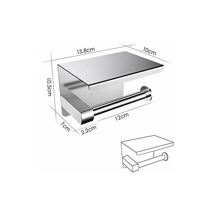 Porte-Papier Toilette En Acier Inoxydable Mural Support De Téléphone