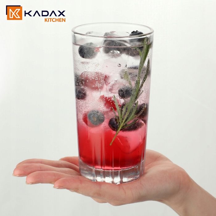 KADAX Lot De 6 Verres 250 Ml – Verres Robuste à Eau Jus Whisky – Passe Lave-Vaisselle & Design Élégant