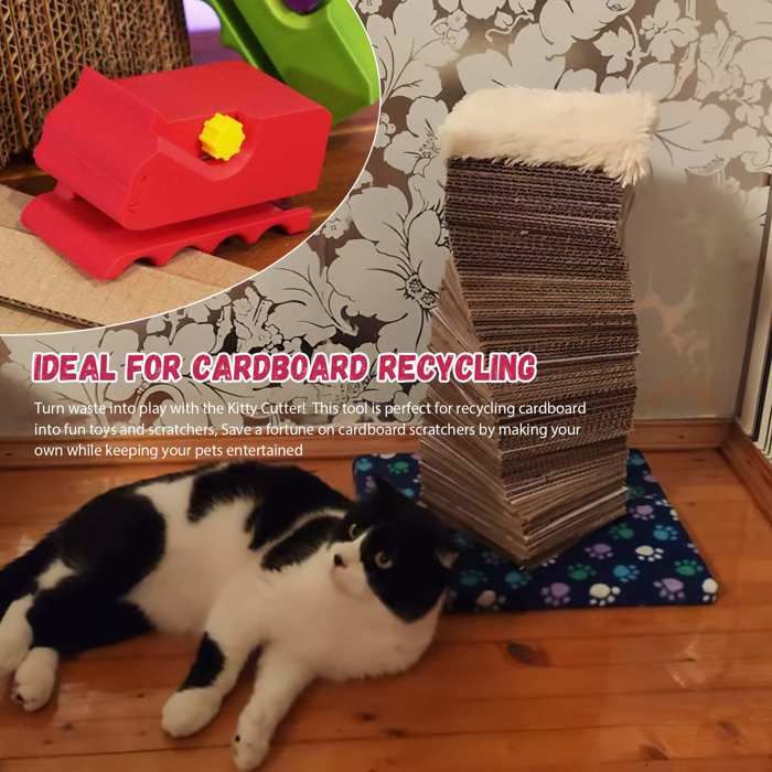 Lot De 2 Cutters Pour Carton - Outil Pour Fabriquer Des Grattoirs à Chat - Noir Et Bleu