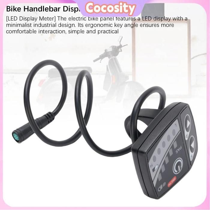 Écran LCD SW102 Pour Vélo électrique – Étanche IP65, Compatible BBS01/BBS02/BBSHD, 24/36/48 V, Avec Affichage Complet
