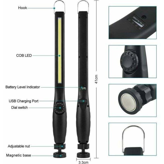 Baladeuse Led Mecanicien Lampe Atelier Chantier Rechargeable Lampe baladeuse-led-mecanicien-lampe-atelier-chantier-rechargeable-lampe
