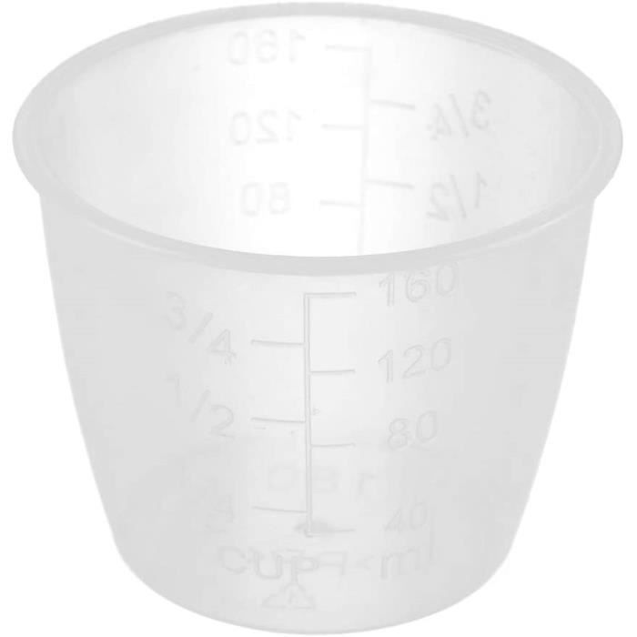 Tasse à mesurer Relaxdays 250 ml - verre - verre doseur - bandes de mesure  - taille du