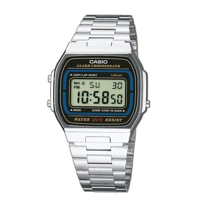 Montre casio online or et noir