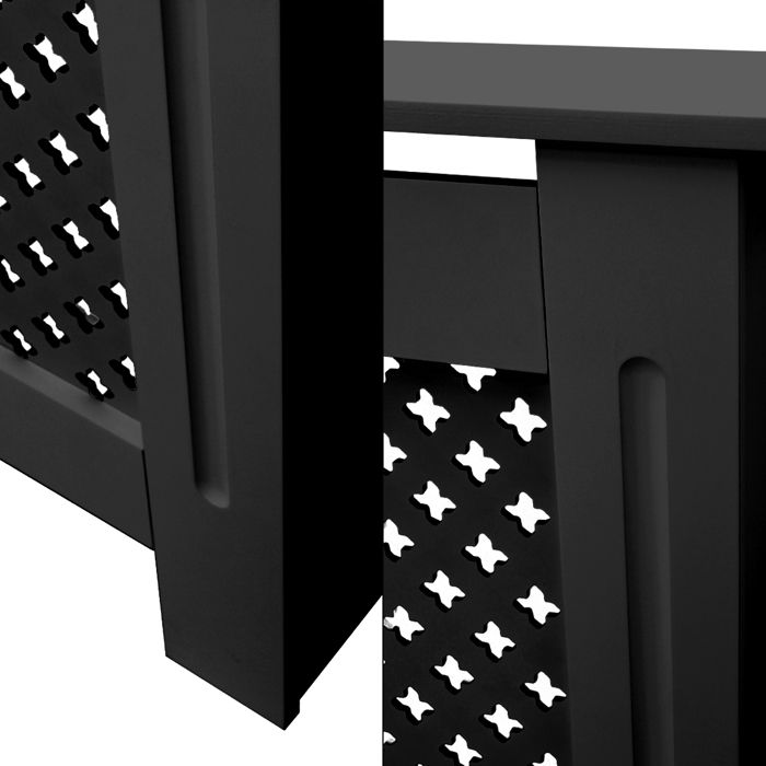 ECD Germany Cache-Radiateur Chauffage Moderne - 152x19x82cm - Noir ...