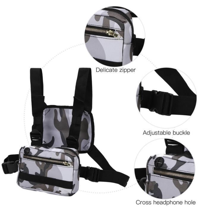 Accessoire Randonnée Et Vélo SALALIS Sac De Poitrine D'extérieur Pour Hommes Sac De Poitrine Pour Sac De Poitrine Outdoor Réfléchissant Réglable