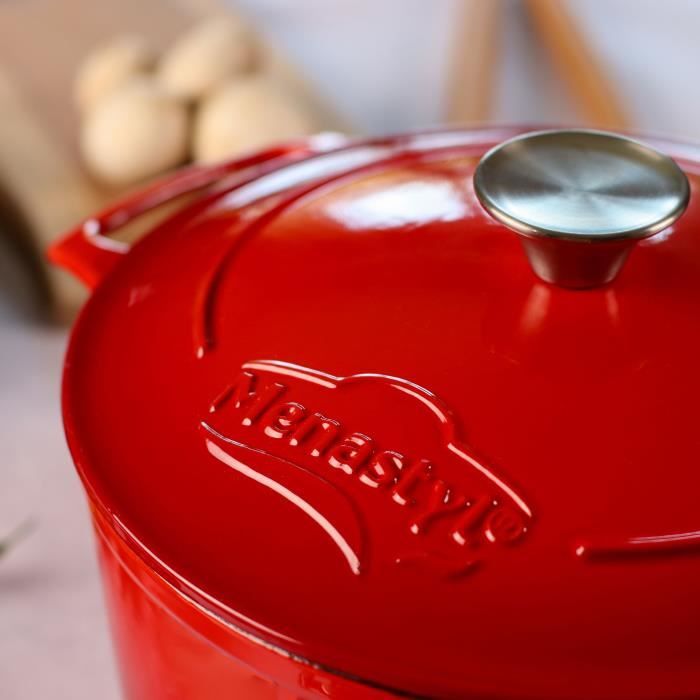 PLAT OVALE en fonte ÉMAILLÉE,Type LE CREUSET, COUSANCES, DRU.ORANGE.n