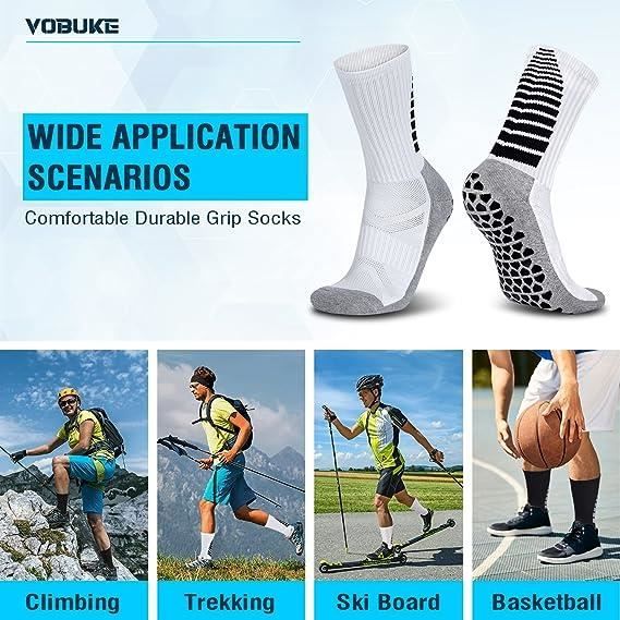 Chaussettes De Sport Antidérapantes Stark Soul - Pour Football, Course, Fitness - Semelle Adhérente, Respirante