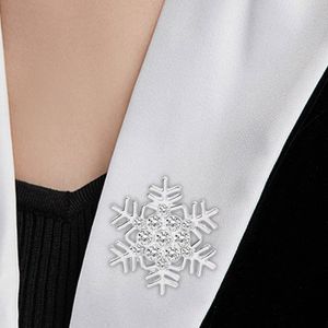 Broche Flocon De Neige GFM Argent étincelant Bijou Noël Strass Cristal