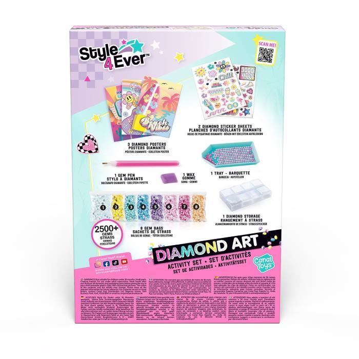 Canal Toys Diamantmalerei Leuchtkoffer – 3-in-1 Set Mit Poster, Stickern & Stiften