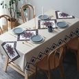 4 140x200cm -Nappe décorative rectangulaire épaisse en PVC, imperméable à l&#39huile, pour Table à manger de mariage, nappe de Table-0