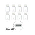 Lot 8 Adaptateurs compatible Lightning vers micro USB - Charge et synchronisation-0
