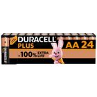 Duracell Plus Piles alcalines AA, 1,5V LR6 MN1500, paquet de 24