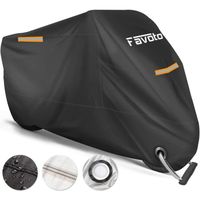 Favoto Housse de Protection pour Moto Couverture Imperméable 104 Pouces en Polyester 190T Résistant Anti Vent Poussière UV Pluie pou