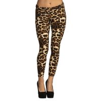Legging léopard - Marron - Femme - Taille M stretch
