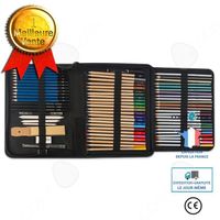 CONFO® 71 fournitures d'art, peinture professionnelle, crayon de couleur soluble dans l'eau, ensemble d'outils de croquis