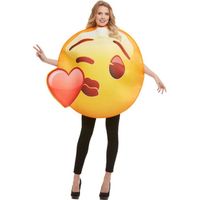 Déguisement Emoji bisou cœur - Funidelia- 111655- Déguisement femme et homme et accessoires Halloween, carnaval et Noel