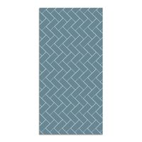 Tapis Vinyle Panorama Mosaïque de Briques Bleues 60x110 cm - Tapis pour Cuisine, Bureau et Salon en PVC