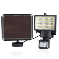 TD® 60 LED Solaire PIR Lampe de sécurité à détecteur de mouvement Lumière crue pour Jardin Garage Cabanon Allée Porche Pont
