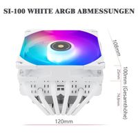 Thermalright SI-100 White ARGB TL-E12W-S PWM Quiet Fan Refroidisseur d'air pour processeur