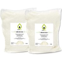 Purespa Cire de soja pour Bougies 2KG en Flocons - fabriquer des Bougies 100% Naturelle et Bio, Sans Parfum