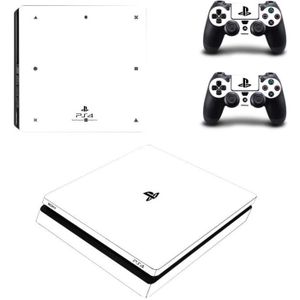 STICKER - SKIN CONSOLE Blanc pur PS4 Mince Autocollants Play station 4 Pe