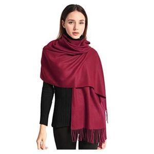 Hommes Femmes Unisexe 100% Cachemire chaud Plain écharpe pur solide laine écossais rose 