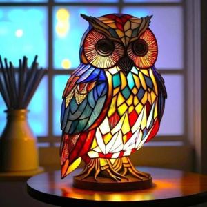 Lampe De Chevet Enfant Dalber Little Pink Owl - Hibou Rose Lumineux - Décoration Chambre Enfant