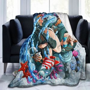 COUVERTURE - PLAID Couverture en laine pour lit et canapé - Anime une