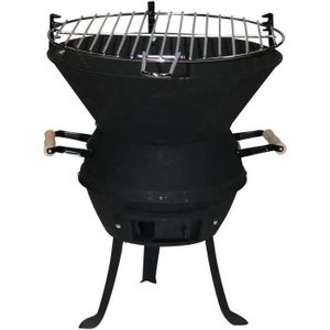 BARBECUE Barbecue fonte acier à l'ancienne - D: 38 cm - H: 49.5 cm