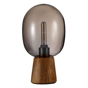LAMPE A POSER MYSTICAL GLEAM-Lampe à poser Bois H31cm gris Pauleen H31cm /  Ø 17cm / Câble 150cm Gris