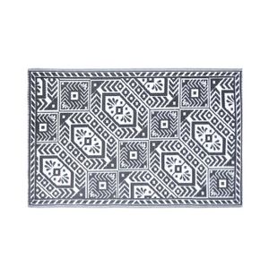TAPIS D’EXTÉRIEUR Tapis d'extérieur réversible Esschert Design - Diamant noir/blanc - 182x122 cm