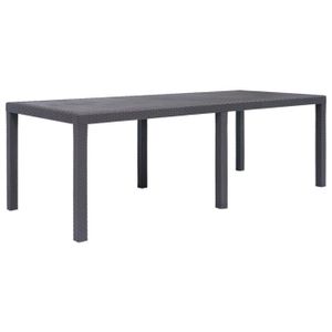 TABLE DE JARDIN  MONSEUL Table de jardin Marron 220x90x72 cm Plastique Aspect de rotin