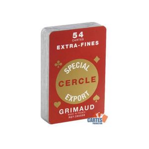 CARTES DE JEU Grimaud Spécial Cercle Extrafines - Jeu de 54 cart