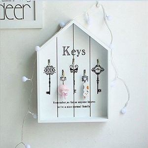 Tableau mural range-clés en bois - Boite à clef coffre rangement maison  decoration pas cher - Cdiscount Maison