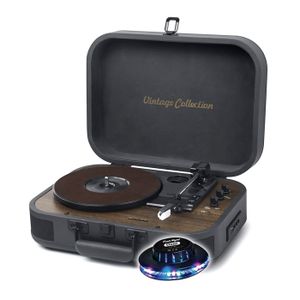 Platine Vinyle, VOKSUN Bluetooth Out Turntable Vintage Portable avec