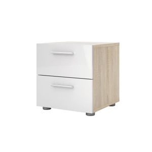 de blanc chevet blanc chevet Table Table chene chene de bfy7Y6g