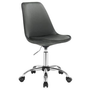 WOLTU BS32sz-1 Chaise de Bureau Fauteuil pivotant en Similicuir Chaise r/églable en Hauteur Noir