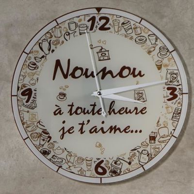 Horloge Je T Aime Nounou Cadeau Pour La Fete Des Nounous Noel Anniversaire Fin De Contrat Fin D Annee Scolaire Achat Vente Horloge Pendule Cdiscount