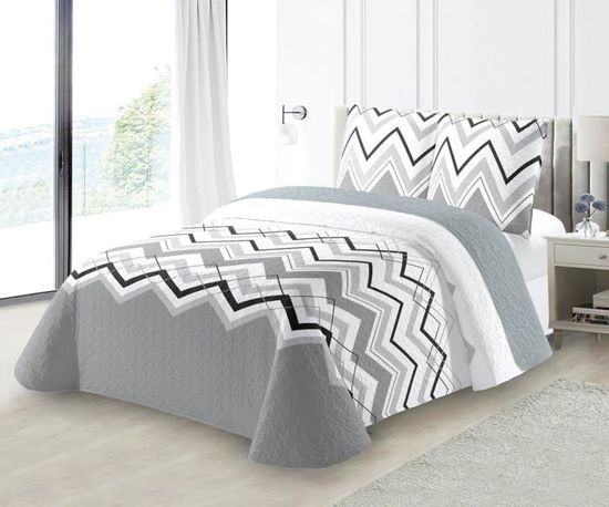 Couvre-lit Matelassé - M23-6024 - 220x240cm - 2 Taies 65x65cm - Dessin